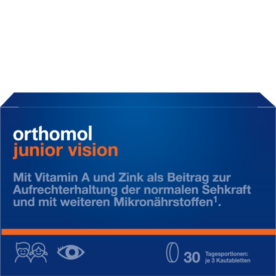 Redzes veselībai būtiskas uzturvielas Orthomol junior Vision